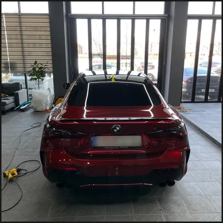 [동탄 랩핑] ●BMW 4시리즈 쿠페 택렙 슈프림레드 전체랩핑+블랙PPF루프스킨● / 동탄 영천동