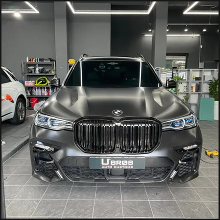 [동탄 랩핑] ●BMW X7 사틴블랙 전체랩핑 + 크롬죽이기 + 루프렉랩핑+하이그로시PPF● / 동탄 영천동