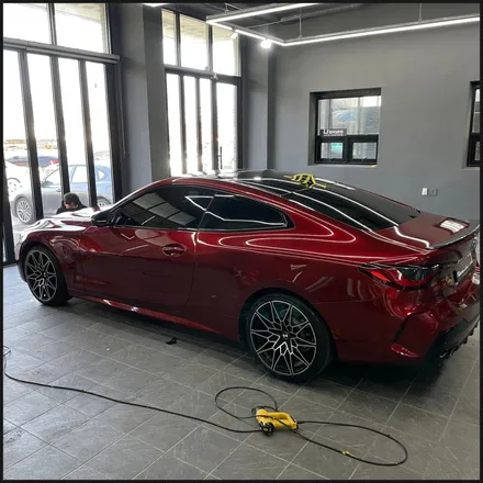 [동탄 랩핑] ●BMW 4시리즈 쿠페 택렙 슈프림레드 전체랩핑+블랙PPF루프스킨● / 동탄 영천동