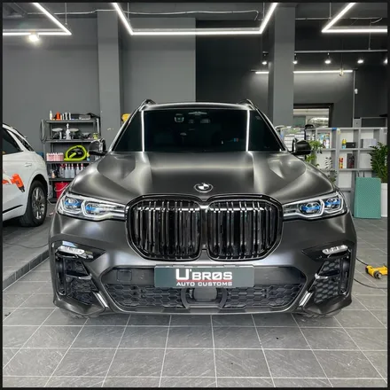 [동탄 랩핑] ●BMW X7 사틴블랙 전체랩핑 + 크롬죽이기 + 루프렉랩핑+하이그로시PPF● / 동탄 영천동