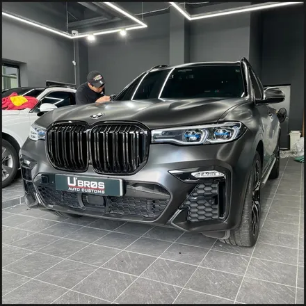 [동탄 랩핑] ●BMW X7 사틴블랙 전체랩핑 + 크롬죽이기 + 루프렉랩핑+하이그로시PPF● / 동탄 영천동