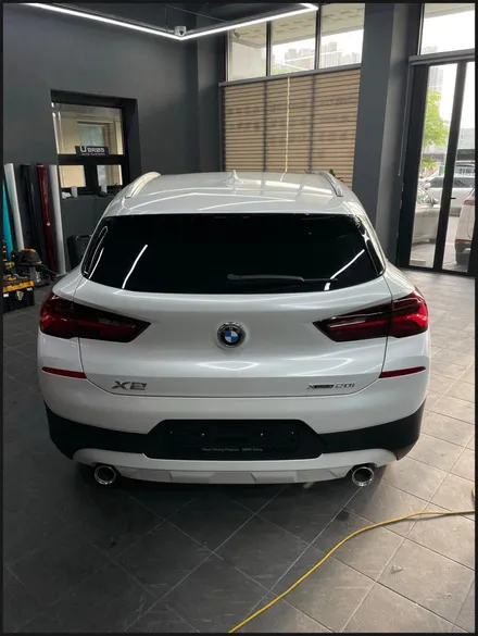 [동탄 랩핑] ● BMW X2 유광화이트펄 전체랩핑 + 블락포디 디토선팅 + 윈도우테두리크롬죽이기 + 필러PPF ● / 동탄 영천동