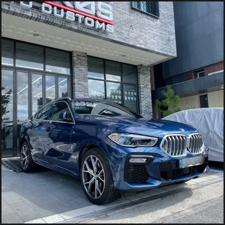[동탄 랩핑] ●BMW X6 글로스다크블루메탈릭 전체랩핑 + 블락포디 스카이블루 틴팅재시공● / 동탄 영천동