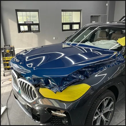 [동탄 랩핑] ●BMW X6 글로스다크블루메탈릭 전체랩핑 + 블락포디 스카이블루 틴팅재시공● / 동탄 영천동