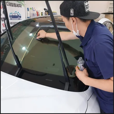 [찰스오토] <제네시스 G70> 하버캠프 SL-Chrome Bond 틴팅 + Gtechniq EXO V4 유리막코팅 + 생활보호PPF + QXD3000 +  아이나비 커넥티드 / 동탄 영천동