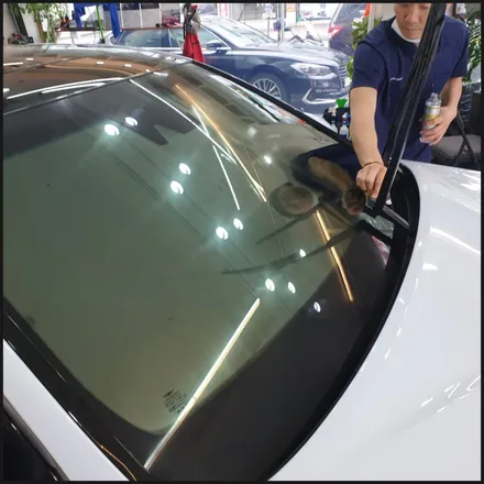 [찰스오토] <제네시스 G70> 하버캠프 SL-Chrome Bond 틴팅 + Gtechniq EXO V4 유리막코팅 + 생활보호PPF + QXD3000 +  아이나비 커넥티드 / 동탄 영천동