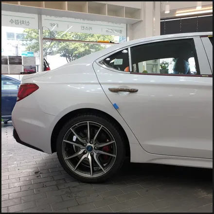 [찰스오토] <제네시스 G70> 하버캠프 SL-Chrome Bond 틴팅 + Gtechniq EXO V4 유리막코팅 + 생활보호PPF + QXD3000 +  아이나비 커넥티드 / 동탄 영천동