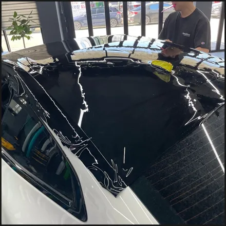 [동탄 랩핑] ●BMW 4시리즈 쿠페 택렙 슈프림레드 전체랩핑+블랙PPF루프스킨● / 동탄 영천동