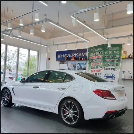 [찰스오토] <제네시스 G70> 하버캠프 SL-Chrome Bond 틴팅 + Gtechniq EXO V4 유리막코팅 + 생활보호PPF + QXD3000 +  아이나비 커넥티드 / 동탄 영천동