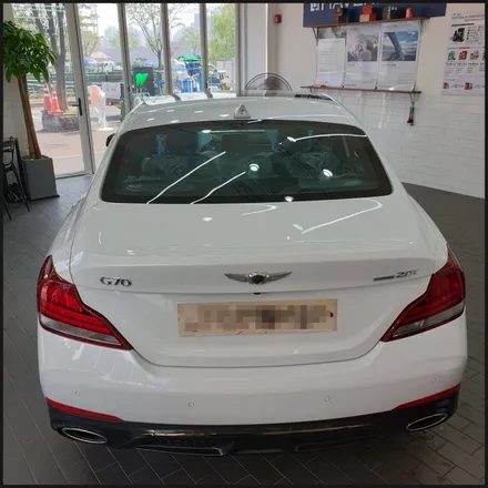 [찰스오토] <제네시스 G70> 하버캠프 SL-Chrome Bond 틴팅 + Gtechniq EXO V4 유리막코팅 + 생활보호PPF + QXD3000 +  아이나비 커넥티드 / 동탄 영천동