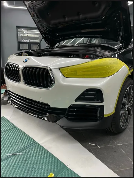 [동탄 랩핑] ● BMW X2 유광화이트펄 전체랩핑 + 블락포디 디토선팅 + 윈도우테두리크롬죽이기 + 필러PPF ● / 동탄 영천동