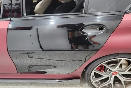 BMW 340i 캔디레드랩핑 완벽한 비비카스킨 / 인천, 부평