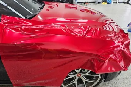 BMW 340i 캔디레드랩핑 완벽한 비비카스킨 / 인천, 부평