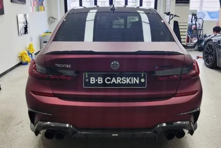 BMW 340i 캔디레드랩핑 완벽한 비비카스킨 / 인천, 부평