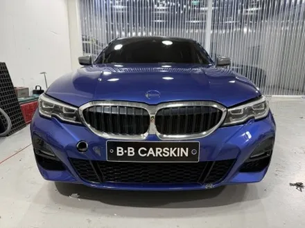 부천 상동 BMW G20 320i 전체 랩핑 — SNC 사틴블랙 컬러체인지 (비비카스킨) / 인천 부평구 부개동