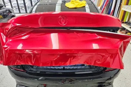 BMW 340i 캔디레드랩핑 완벽한 비비카스킨 / 인천, 부평