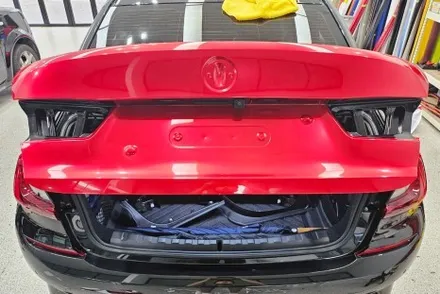BMW 340i 캔디레드랩핑 완벽한 비비카스킨 / 인천, 부평