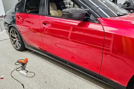 BMW 340i 캔디레드랩핑 완벽한 비비카스킨 / 인천, 부평