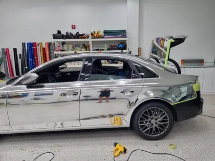 아우디 a4 실버크롬 전체랩핑 시공 ! / 인천, 부평