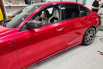 BMW 340i 캔디레드랩핑 완벽한 비비카스킨 / 인천, 부평