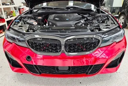 BMW 340i 캔디레드랩핑 완벽한 비비카스킨 / 인천, 부평