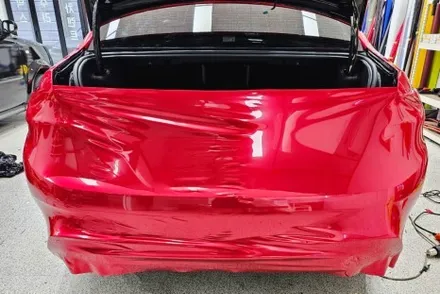 BMW 340i 캔디레드랩핑 완벽한 비비카스킨 / 인천, 부평