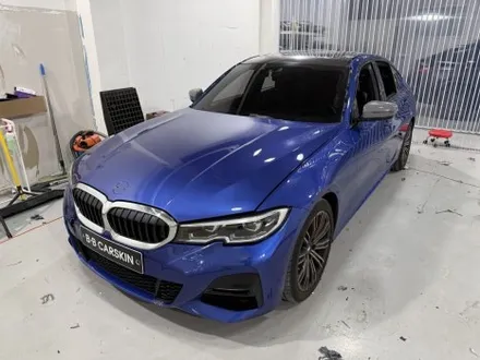 부천 상동 BMW G20 320i 전체 랩핑 — SNC 사틴블랙 컬러체인지 (비비카스킨) / 인천 부평구 부개동