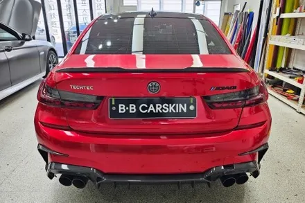 BMW 340i 캔디레드랩핑 완벽한 비비카스킨 / 인천, 부평