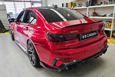 BMW 340i 캔디레드랩핑 완벽한 비비카스킨 / 인천, 부평
