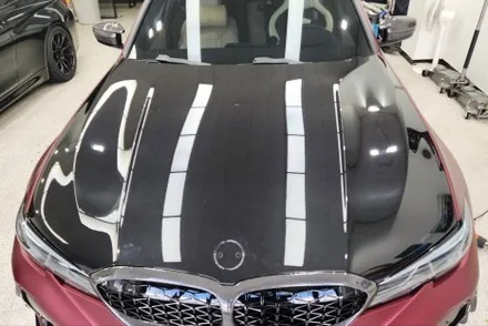 BMW 340i 캔디레드랩핑 완벽한 비비카스킨 / 인천, 부평