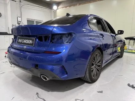 부천 상동 BMW G20 320i 전체 랩핑 — SNC 사틴블랙 컬러체인지 (비비카스킨) / 인천 부평구 부개동
