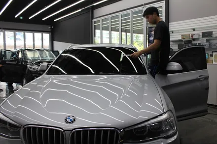 춘천썬팅 BMW X4 전면 레이노 S7으로 재시공! / 춘천시 퇴계동