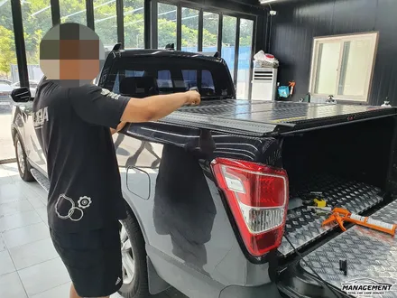 춘천렉스턴스포츠칸 3단폴딩커버 없으니까 자꾸 쓰레기를 버리더라구요 / 춘천시 퇴계동