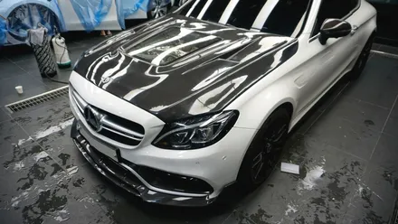 고성능 스포츠카 전면 유리 스톤칩 예방은 \'지벤트 윈드쉴드\'로 든든하게 - 벤츠 C63 AMG, 쉐보레 콜벳 Z06 지벤트 윈드쉴드 시공후기 : 모터빌리지 일산 / 고양시 구산동