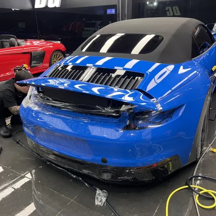 늘 신뢰하는 강남 신차패키지 샵👍포르쉐 911 GTS 카브리올레 샤크블루 <하버캠프 세라믹본드 틴팅 + 울트라핏 PPF 전체 풀 인스톨> 후기 / 고양시 구산동