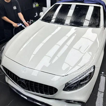 자동차 PPF 기포와 황변 없는 초깔끔 시공, S63 AMG 카브리올레 전면부 패키지 / 고양시 구산동