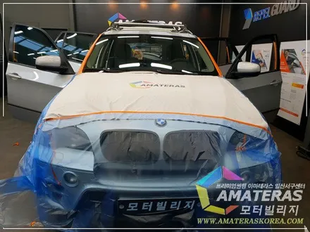 일산썬팅 모터빌리지(아마테라스일산서구)의 BMW X5 기존 썬팅 걷어내고 아마테라스 HN으로 재시공 / 고양시 구산동