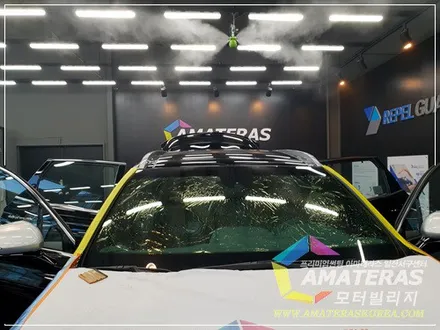 모터빌리지(아마테라스일산서구센터)의 산타페TM 인스퍼레이션 펜텀블랙 신차패키지 최고급형 시공기 / 고양시 구산동