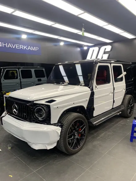 벤츠 G63 AMG 블랙 or 화이트? 고민된다면 LB랩핑 글로시 화이트 모터빌리지 일산서구센터 / 고양시 구산동