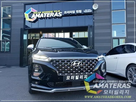 모터빌리지(아마테라스일산서구센터)의 산타페TM 인스퍼레이션 펜텀블랙 신차패키지 최고급형 시공기 / 고양시 구산동