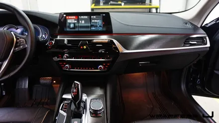BMW520d G30 실내랩핑 천안카본랩핑 부분랩핑 블랙브러쉬 강서구[래퍼스제이] / 천안 불당동