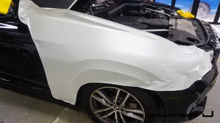 사틴화이트 전체랩핑 BMW올랩핑 카스킨 가양동랩핑샵 랩핑잘하는곳 래퍼스제이 / 천안 불당동