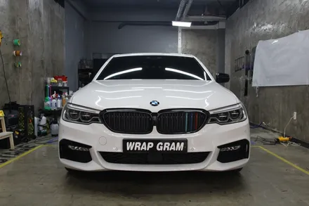 BMW5시리즈 부분랩핑 M퍼포먼스데칼 사이드미러 시공 :: / 천안 불당동