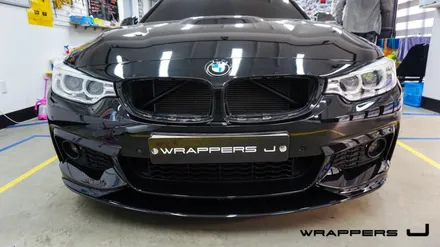 Bmw랩핑 428i그릴데칼 프론트보강바 그릴바 프론트바 부분랩핑 / 천안 불당동