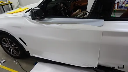 사틴화이트 전체랩핑 BMW올랩핑 카스킨 가양동랩핑샵 랩핑잘하는곳 래퍼스제이 / 천안 불당동