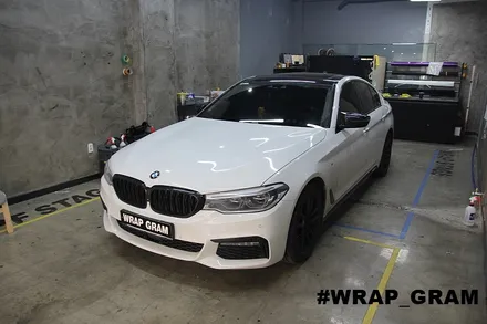 BMW크롬죽이기 5시리즈 윈도우몰딩랩핑 :: / 천안 불당동
