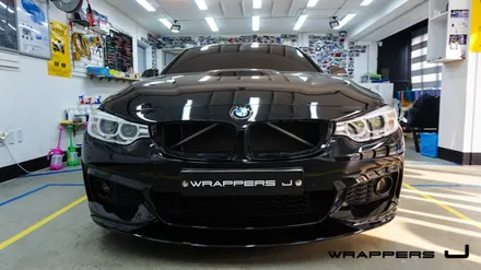 Bmw랩핑 428i그릴데칼 프론트보강바 그릴바 프론트바 부분랩핑 / 천안 불당동