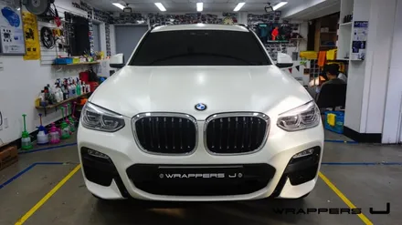 사틴화이트 전체랩핑 BMW올랩핑 카스킨 가양동랩핑샵 랩핑잘하는곳 래퍼스제이 / 천안 불당동