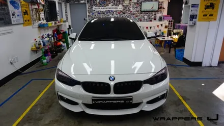 루프스킨bmw 430i 라이트필름 자동차랩핑 전문 용산랩핑 _[래퍼스제이] / 천안 불당동