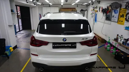 사틴화이트 전체랩핑 BMW올랩핑 카스킨 가양동랩핑샵 랩핑잘하는곳 래퍼스제이 / 천안 불당동